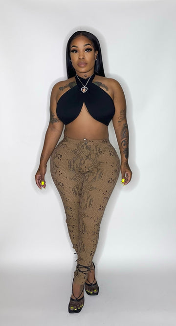 Snake scale pants Glamherup Beautique Small